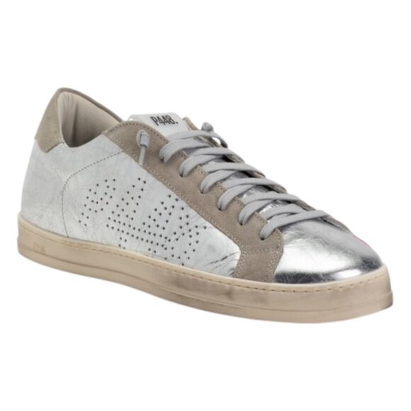 P448 Made In Italy Leather And Suede John Metallic Sneakers size Various